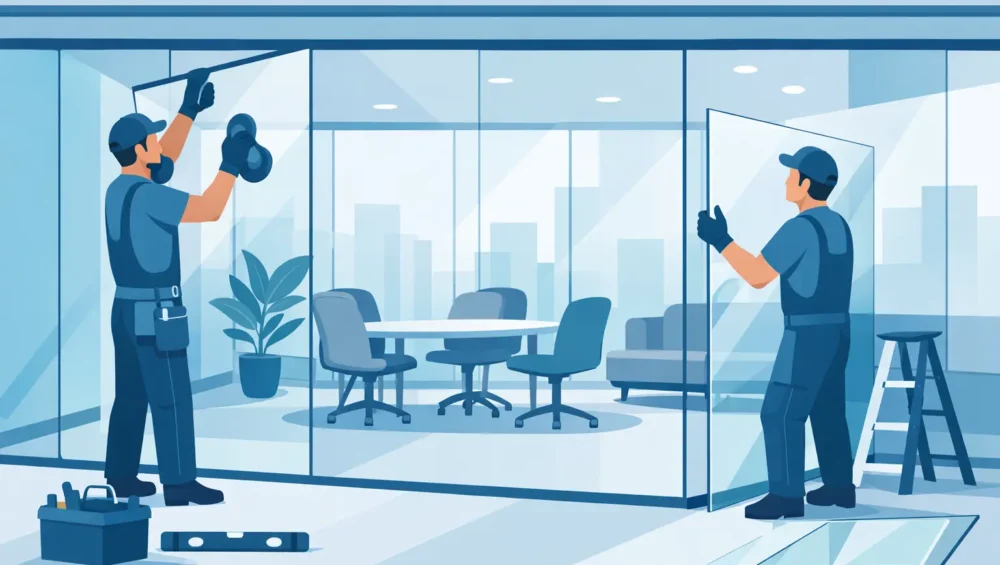 Glass Partition Installation That Fits the Space