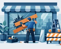 How to Secure Broken Storefront Glass Fast