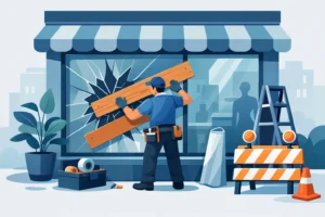 How to Secure Broken Storefront Glass Fast