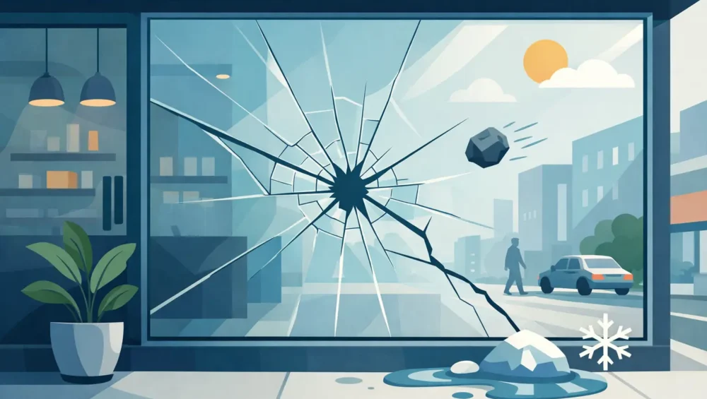 What Causes Storefront Glass Cracks?